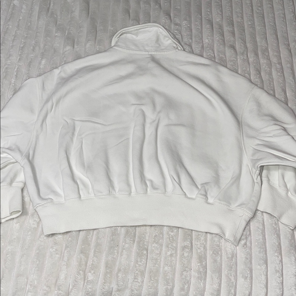 Nike Phoenix White Collared Pullover with Black Logo | Size Medium - Picture 7 of 8